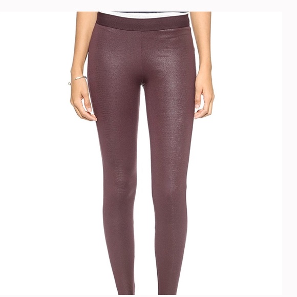 David Lerner Barlow Oxblood Coated Legging Pants - Picture 1 of 11